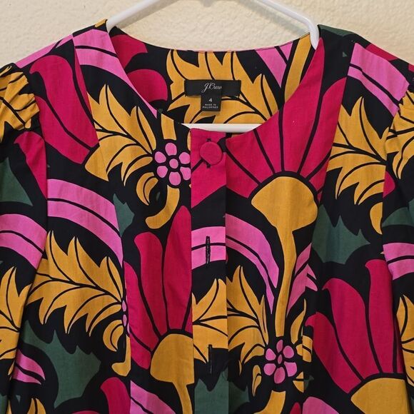 - J.Crew Ratti Tiered Popover Dress size 4 - Picture 2 of 10